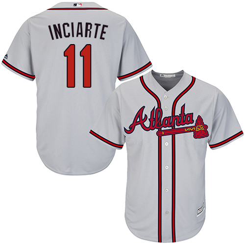 Braves #11 Ender Inciarte Grey Cool Base Stitched Youth MLB Jersey